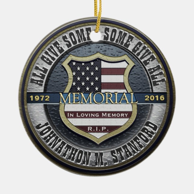 Adorno De Cerámica Monumento a los oficiales de policía (Frente)