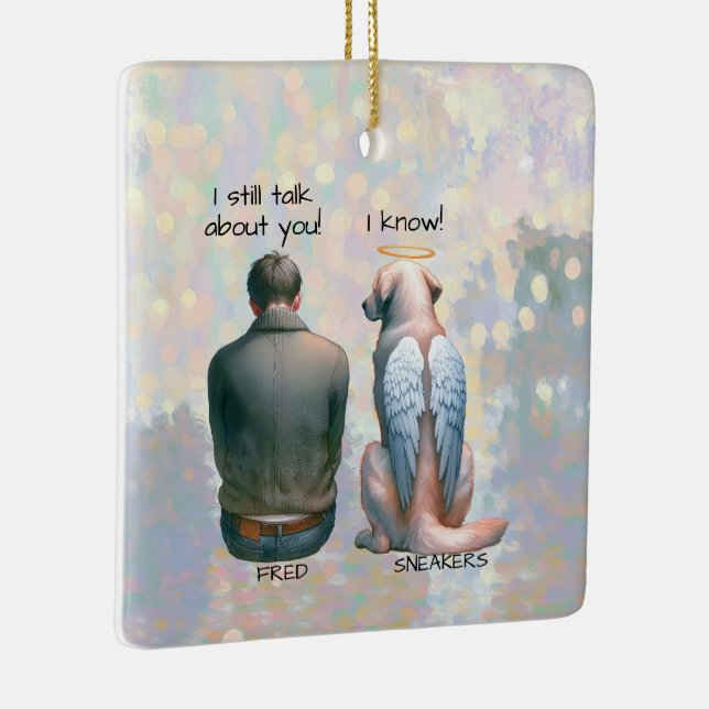 Adorno De Cerámica Monumento a los perros machos y machos (Derecha)