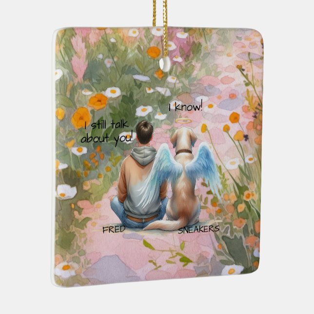 Adorno De Cerámica Monumento a los perros machos y machos (Derecha)