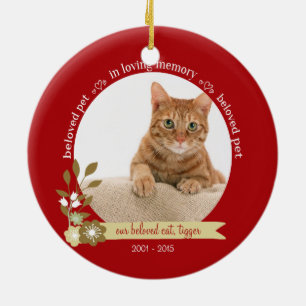 Adorno De Cerámica Monumento a mascota en Navidades personalizado fot