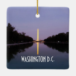 Adorno De Cerámica Monumento a Washington al atardecer