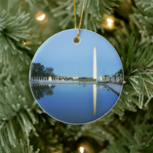 Adorno De Cerámica Monumento a Washington, Estanque Reflectante, Wash