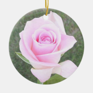 Adorno De Cerámica Monumento color de rosa rosado Ornament-2