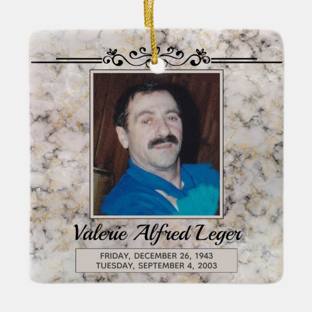 Adorno De Cerámica Monumento conmemorativo a los Personalizados márti (Anverso)