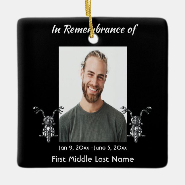 Adorno De Cerámica Monumento conmemorativo para motocicletas (Anverso)