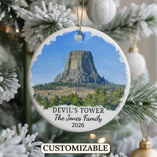 Adorno De Cerámica Monumento Nacional Custom Devil’s Tower, Wyoming
