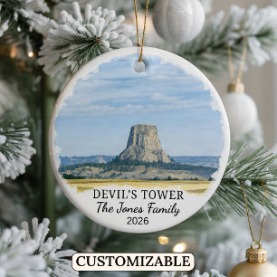 Adorno De Cerámica Monumento Nacional Custom Devil's Tower, Wyoming