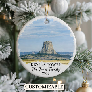 Adorno De Cerámica Monumento Nacional Custom Devil's Tower, Wyoming