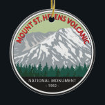 Adorno De Cerámica Monumento volcánico nacional de Mount St Helens<br><div class="desc">Diseño artístico vectorial del Monumento Volcánico Nacional Monte St Helens. El monumento nacional fue destinado a investigación,  recreación y educación. En el interior del Monumento,  el entorno se deja para responder de forma natural a los disturbios.</div>
