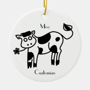 Adorno De Cerámica Moo Cow Thunder_Cove