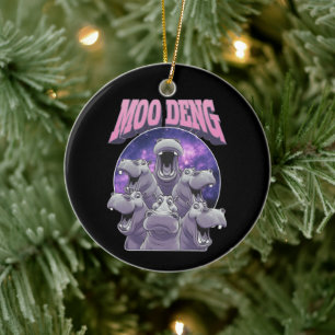 ADORNO DE CERÁMICA MOO-DENG EL FAMOSO BEBÉ HIPOPÓTAMO PIGMEO MOODENG