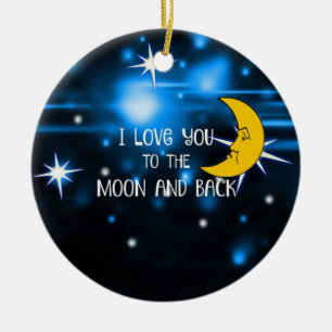 Adorno De Cerámica Moon and Back, diseño popular,