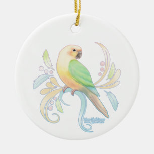 Adorno De Cerámica Moon Cheek Conure