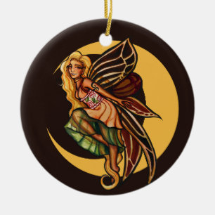 Adorno De Cerámica Moon Child Fairy Autumries MoonChild