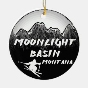 Adorno De Cerámica Moonlight Basin Montana ski