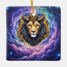 Adorno De Cerámica Moonlit Guardians – Cosmic lion.
