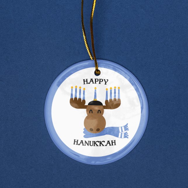 Adorno De Cerámica Moosé Happy Hanukkah Funny Hanukkah (Subido por el creador)