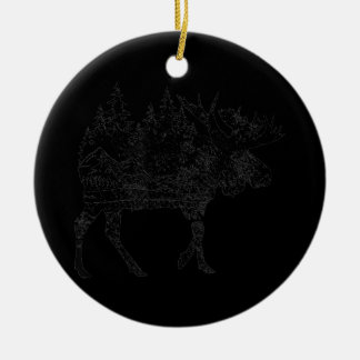 Adorno De Cerámica Moose Nature Alaska Camping Pesquero