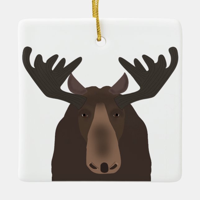 Adorno De Cerámica Moose Ornament (Anverso)