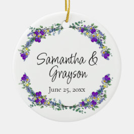 Adorno De Cerámica Morada acuática violeta Lavanda Eucalyptus