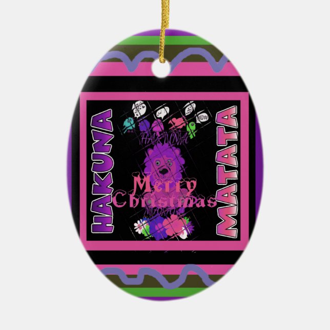 Adorno De Cerámica Morada Bebé Simba Merry Christmas Collection (Frente)