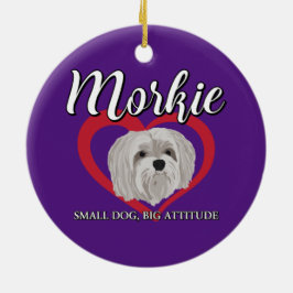 Adorno De Cerámica Morkie - Perro Pequeño, Gran Actitud - 3