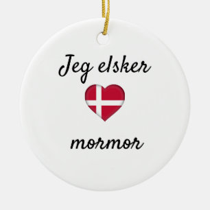 Adorno De Cerámica Mormor de elsker
