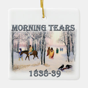 Adorno De Cerámica Morning Tears retrata el Camino Cherokee de 1838-3