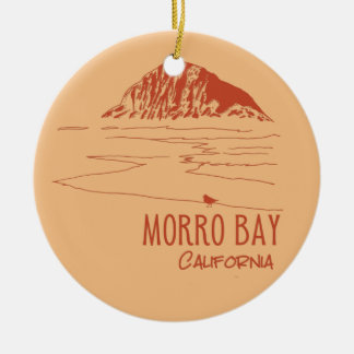 Adorno De Cerámica Morro Bay California Morro Rock