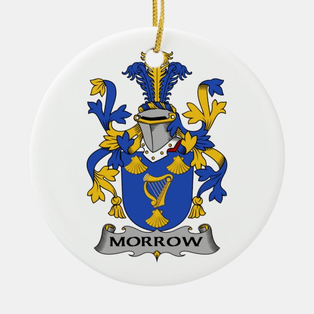 Adorno De Cerámica Morrow escudo de la familia (Frente)