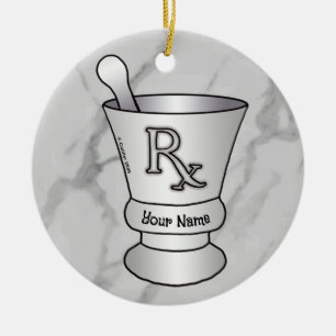 Adorno De Cerámica Mortero y Pestle