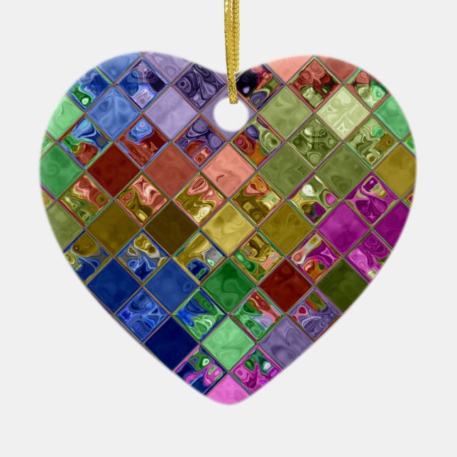 Adorno De Cerámica Mosaico de espárragos (Frente)