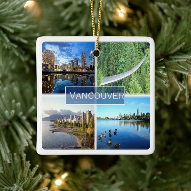 Adorno De Cerámica mosaico de zCA008 VANCOUVER, Canadá, América, (Árbol)