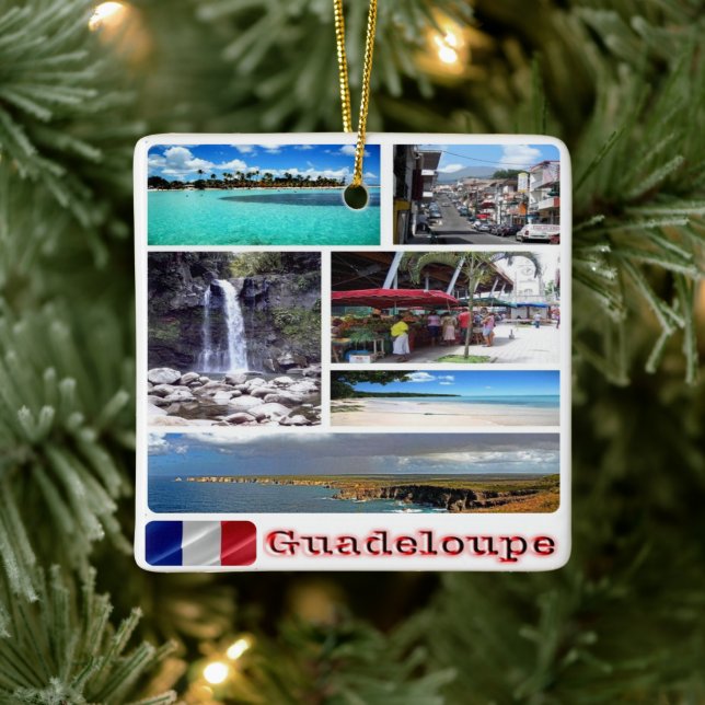 Adorno De Cerámica mosaico z zGP03 de GUADELOUPE, Caribe, (Árbol)