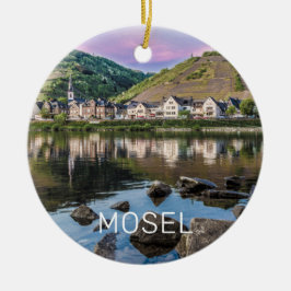 Adorno De Cerámica Moselle Ediger Eller Sunset River Cochem Souvenir