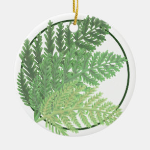 Adorno De Cerámica Moss Green Fern