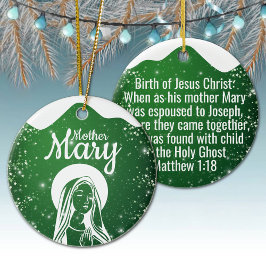 Adorno De Cerámica Mother Mary Matthew 1:18 Holy Ghost Passage  ⛪️ 🎄