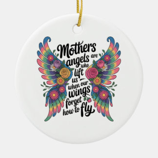 Adorno De Cerámica Mothers Are Angels Who Lift Us