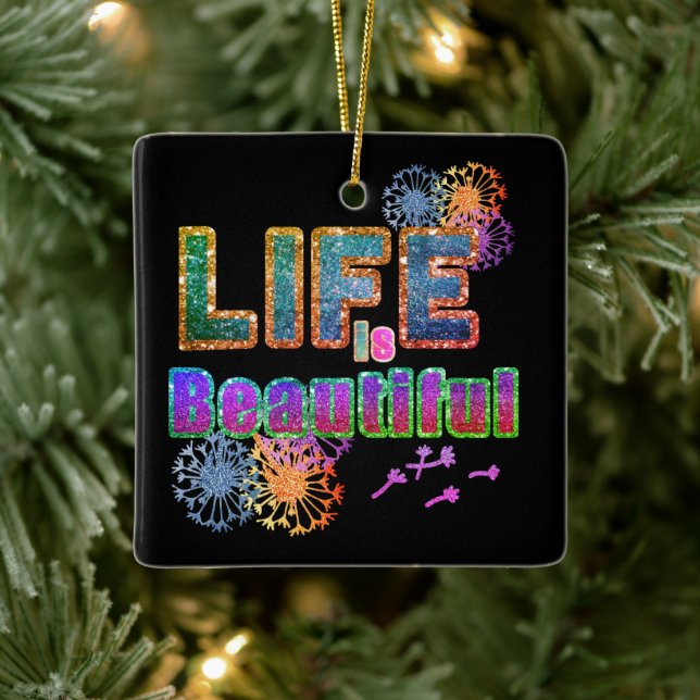 Adorno De Cerámica Motivación inspiradora Vida Bonito Hermosa Elegant (Árbol)