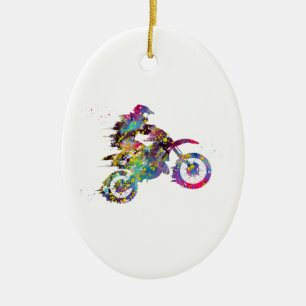 Adorno De Cerámica Moto de cross de tierra