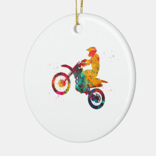 Adorno De Cerámica Moto de cross de tierra