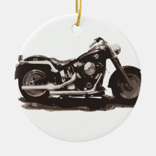 Adorno De Cerámica Motocicleta gorda clásica del muchacho