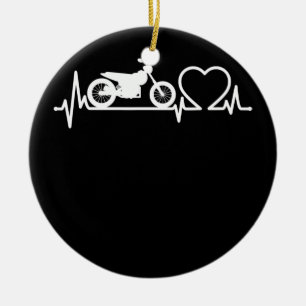 Adorno De Cerámica Motocicleta Heartbeat Biker