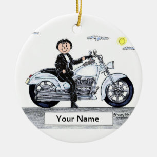 Adorno De Cerámica Motocicleta - Hembra