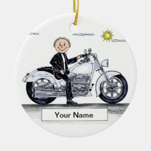 Adorno De Cerámica Motocicleta - Hombre