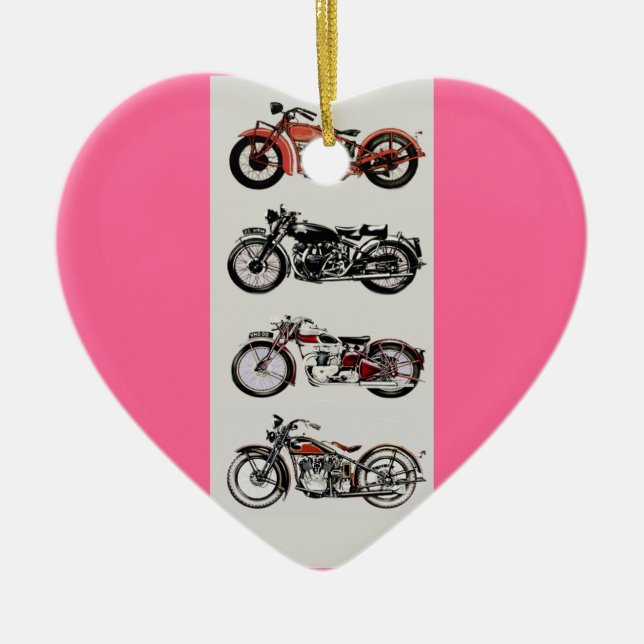 ADORNO DE CERÁMICA MOTOCICLETAS DE VINTAJE (Frente)