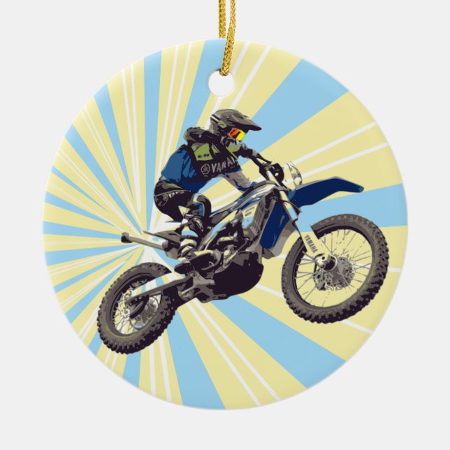 Adorno De Cerámica Motocross (Frente)