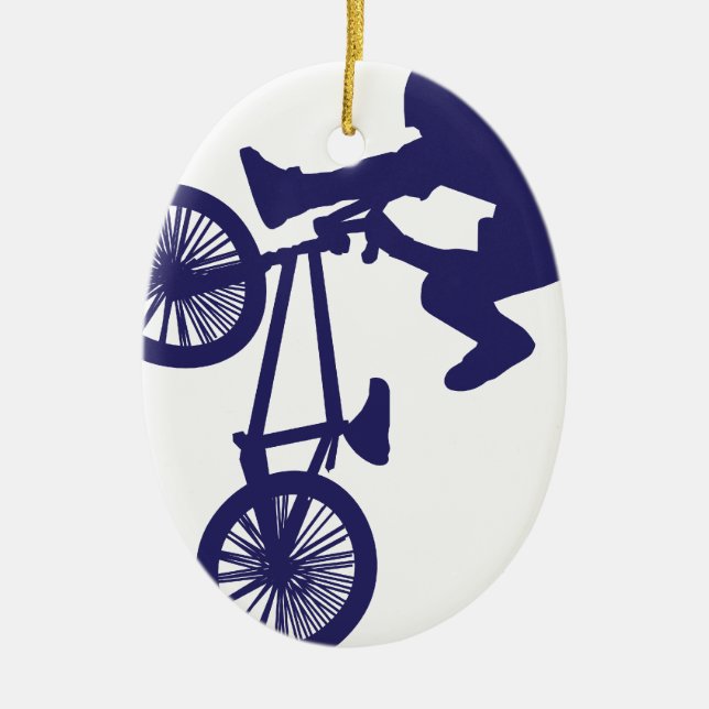 Adorno De Cerámica Motorista de BMX (Frente)