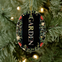 Adorno De Cerámica Motto y marco del jardín floral William Morris