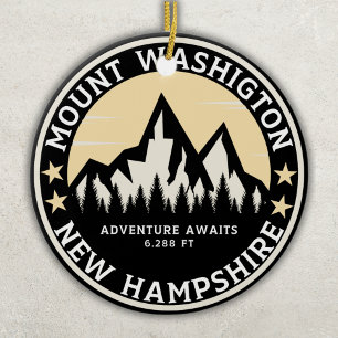 Adorno De Cerámica Mount Washington Mountain Landscape Souvenir